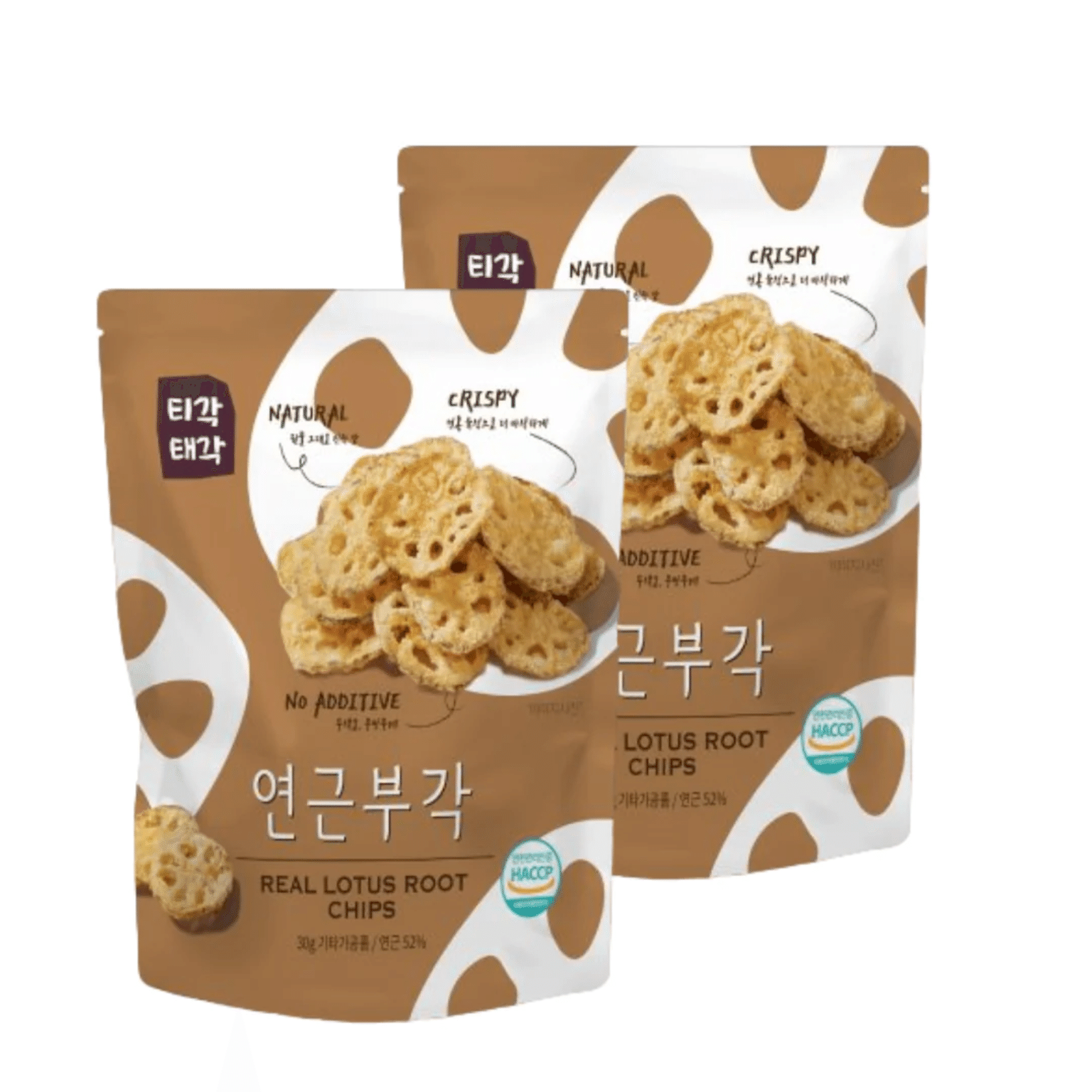 TIGAKTEGAK Real Lotus Root Chips - Pack of 2 / 60 그램