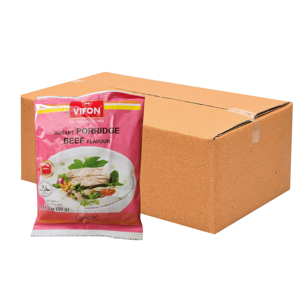 Cháo Bò Gói Vifon 1.75oz/Gói (50 Gói) 1 phần