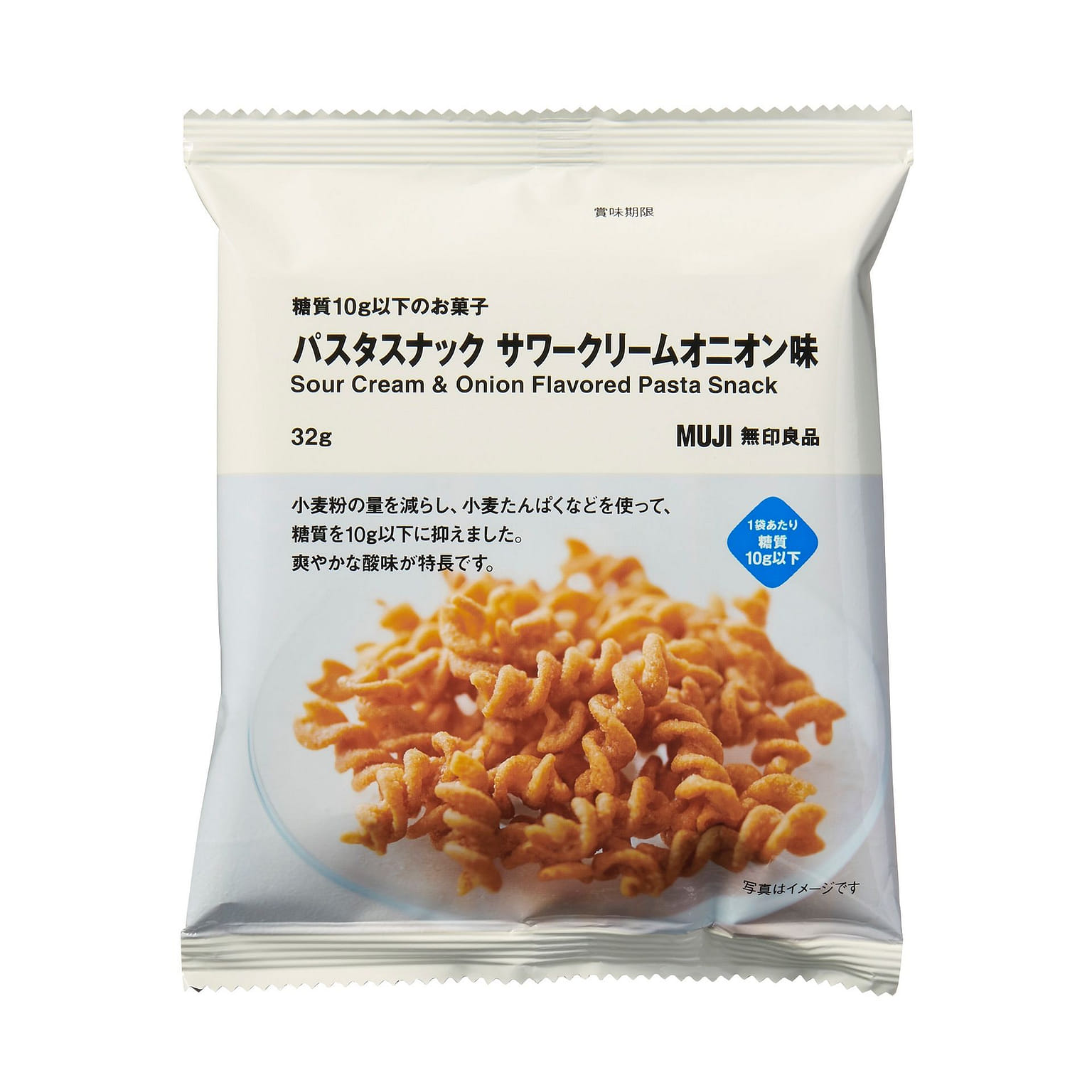 MUJI Pasta Snacks Sour Cream & Onion Flavor 32g 1 each