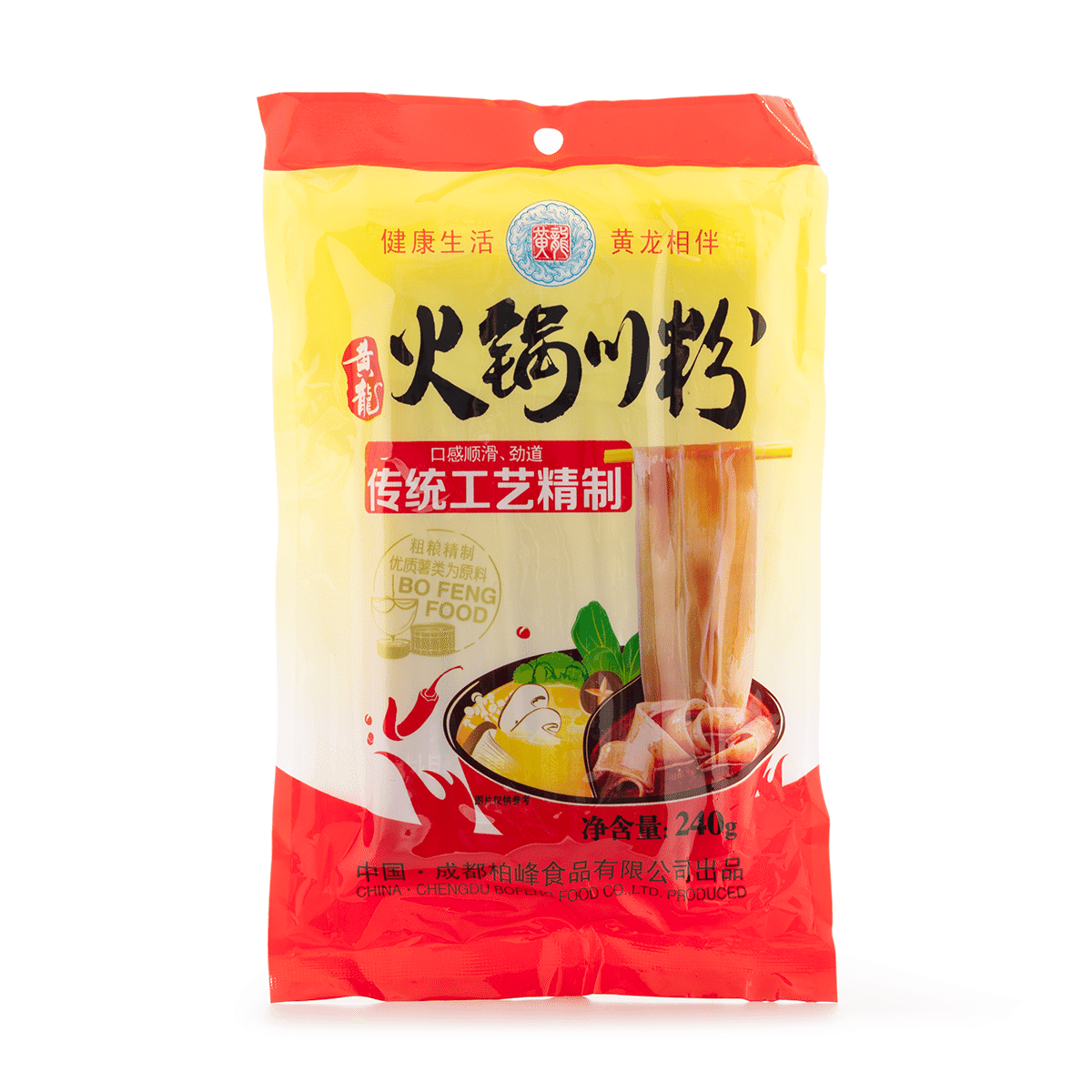 บะหมี่มันเทศเสฉวน หวงหลง สูตรต้นตำรับหม้อไฟ 240 กรัม