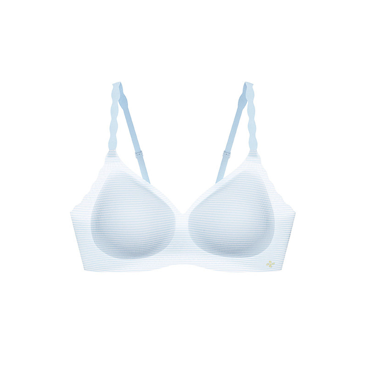 Ubras No Size Mint Cool V-neck Wave Bra Tank Top - Standard - Blue Stripe- One Size 100 g