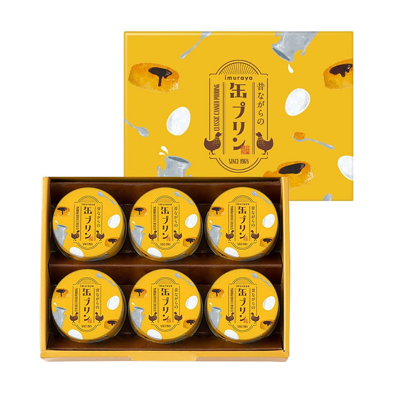 Imuraya Old-Style Pudding Cans 6pcs 1 개