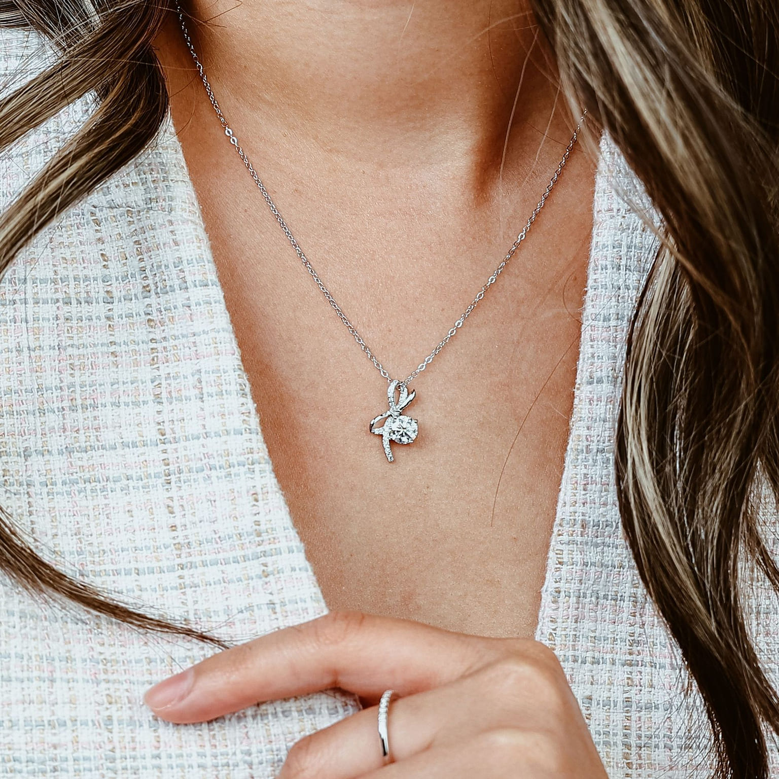 UPFLICK Moissanite Necklace 1 Carat GRA Certified 1 개