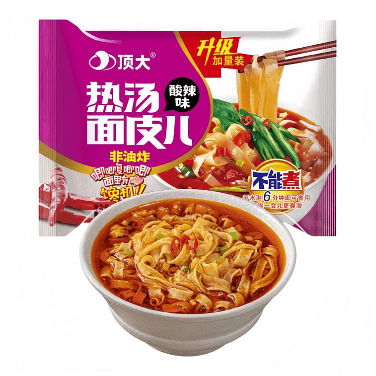 Dingda Mianpi Hot Soup & Sour - 115g x 1 Bag 115 g