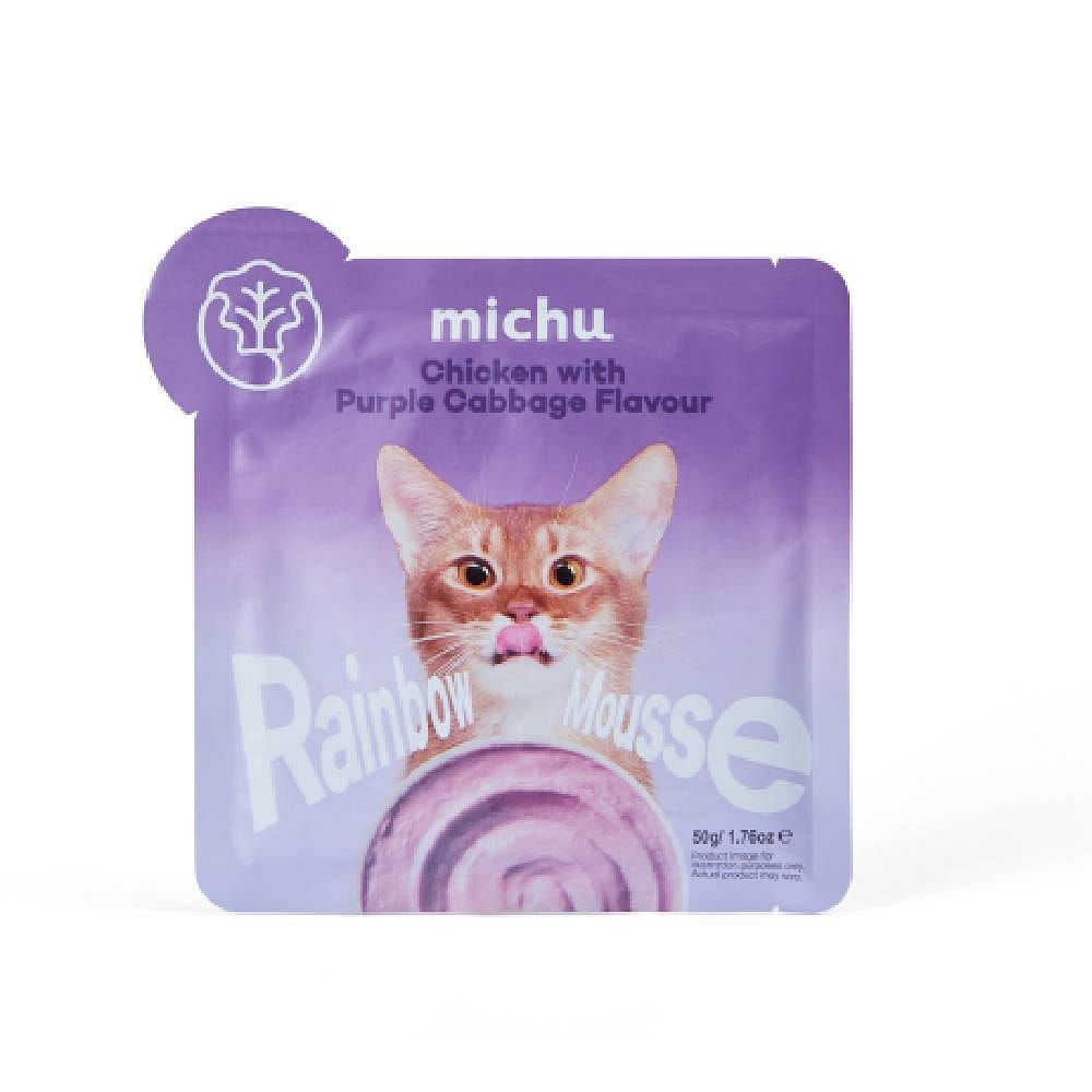 Michu Rainbow Mousse - Chicken with Purple Cabbage 1.3 파운드