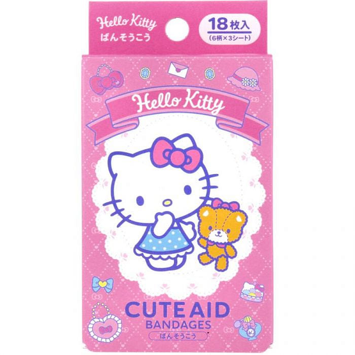 Santan x Japan Sanrio Hello Kitty 卡通图案创可贴 18枚入 18 个