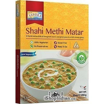 Ashoka Shahi Methi Matar - Vegan (Ready-to-Eat), 10 oz box 10 oz