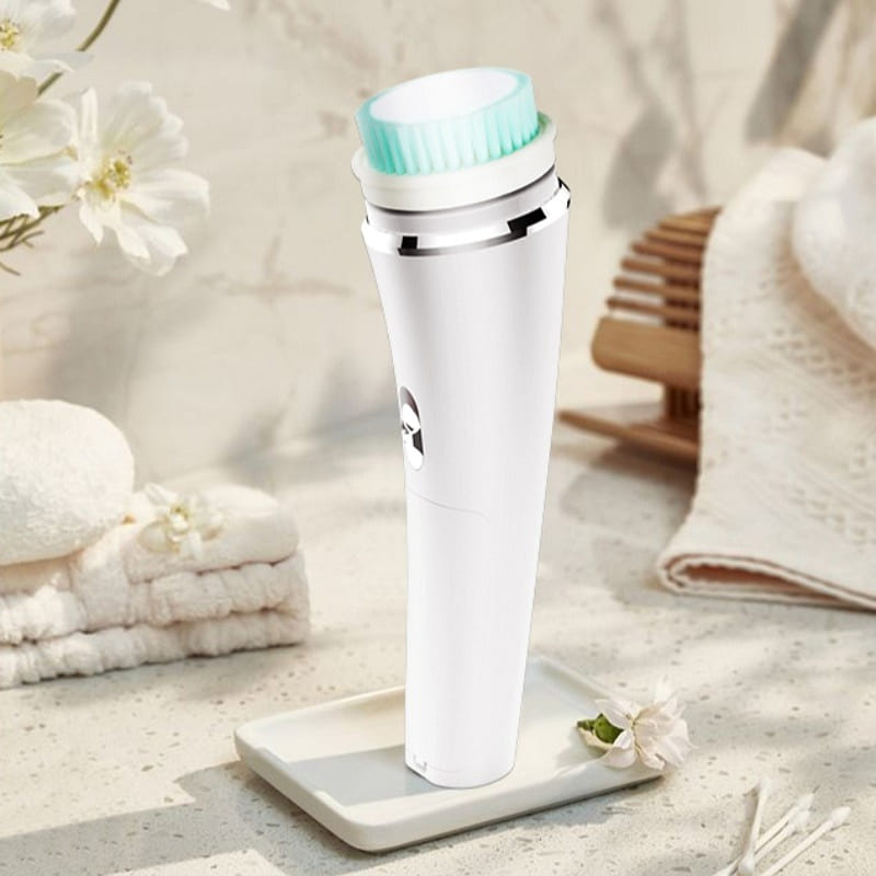Electric Facial Exfoliating Massage Brush With 5 Cleanser Heads And 2 Speeds 1 count