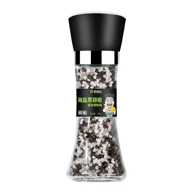 158 g of 0 fat black pepper sea salt grains mixed seasoning grinding sea salt black pepper *1 bottle 158 グラム