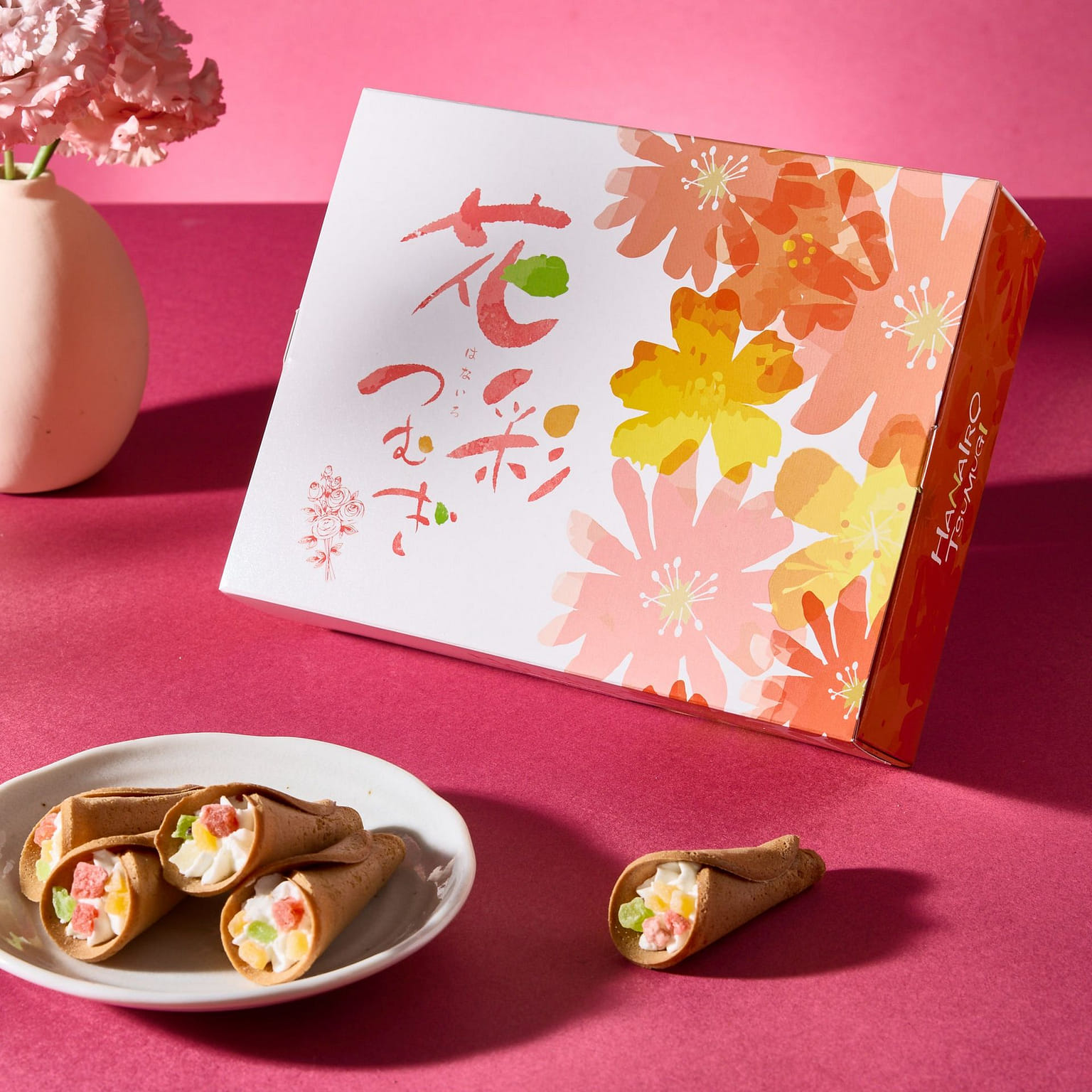 Fruits Cream Roll Senbei 155 그램