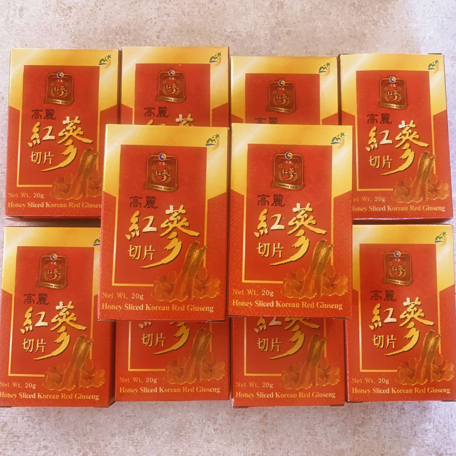 Sambok Honey Sliced Korean Red Ginseng 20g x 10ea 200 กรัม