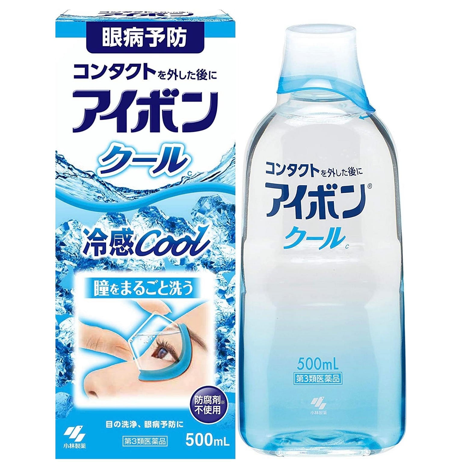 Kobayashi Eyebon Medical Eye Wash Liquid Cool 500ml 1 개