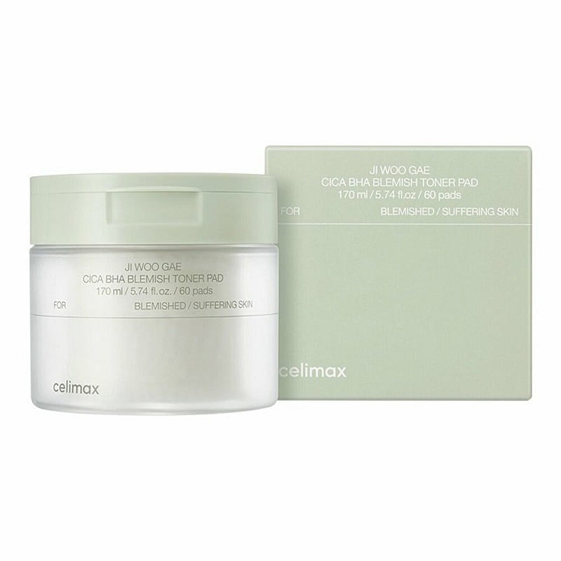 CELIMAX JI WOO GAE Cica BHA Blemish Pad 60pcs 170 밀리리터