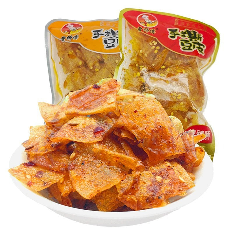 Hunan Pingjiang had master hand torn bean skin spicy dried spicy slices spicy dr 5 그램