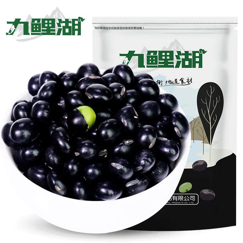 九鲤湖 绿芯黑豆500g*1袋 真空装 东北黑豆乌豆醋泡打豆浆粗粮杂粮 500 克