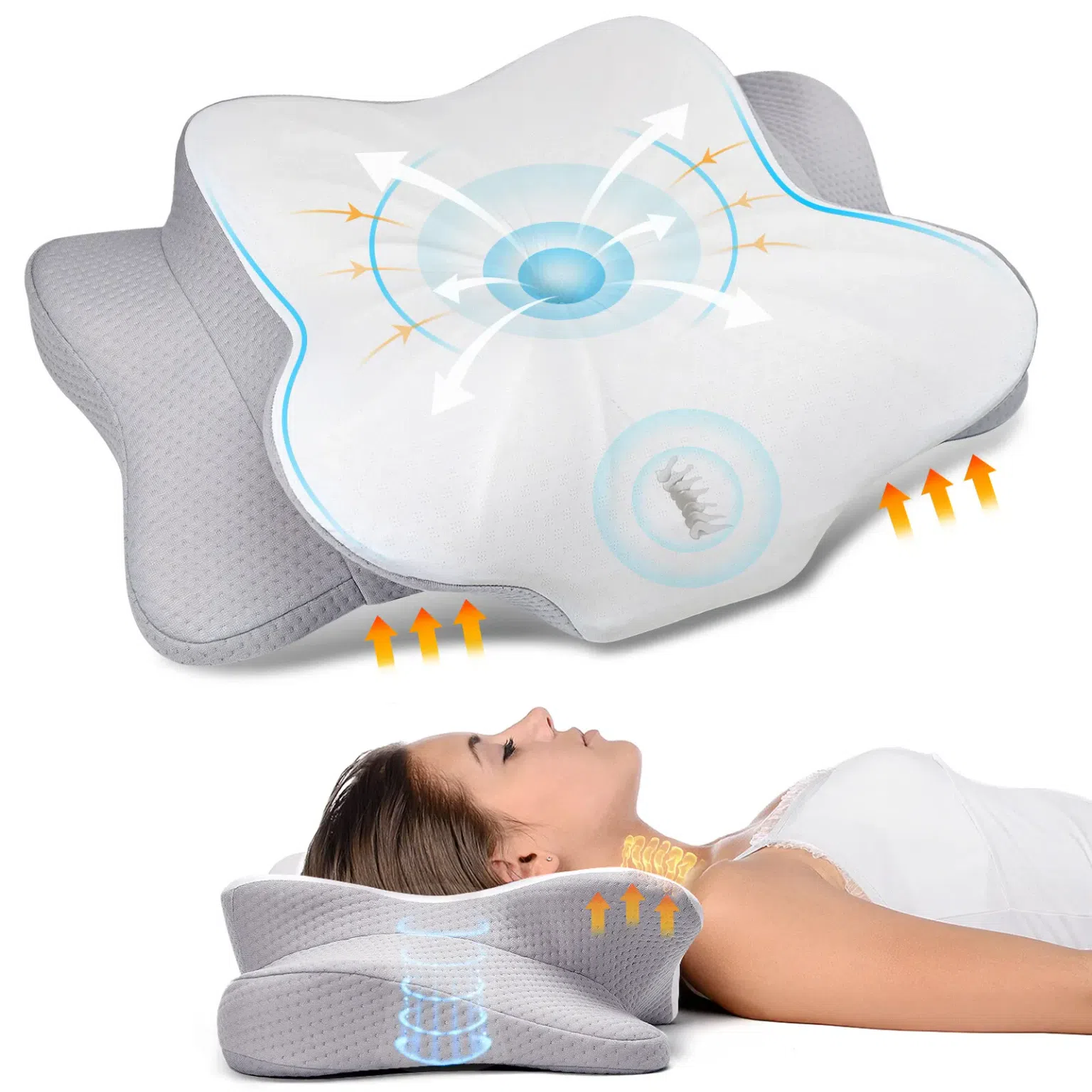 Cervical Pillow For Neck Pain Relief, Orthopedic 1 pack