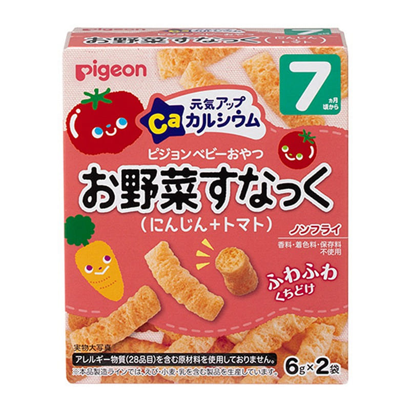 Pigeon Carrot Tomato Baby Biscuits 6g*2 bags 1 each