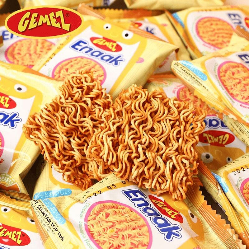 GEMEZ印尼进口小鸡面干脆面烧烤味16g*30 480 克