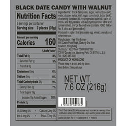 HK Black Date Candies with Walnuts 1 each