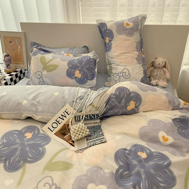 [Nile Gardens200*230] INS Bed 4 Piece Duvet Cover + Sheet + Pillow Ca 1 phần