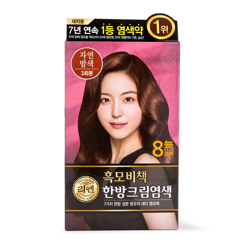 LG 리엔 흑모비책 한방 크림염색 자연밤색 50 그램