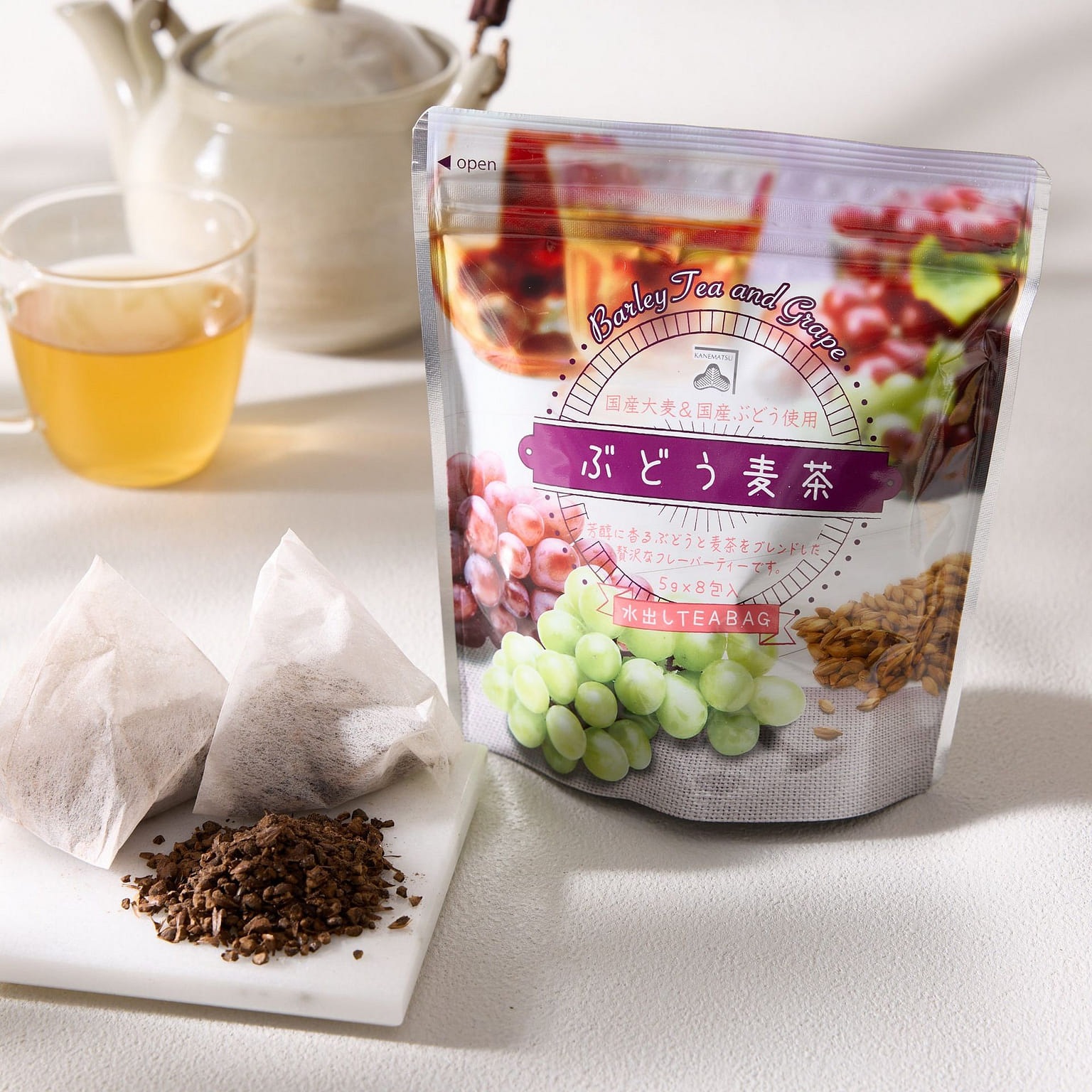 Grape Infused Barley Tea (8 tea bags) 49 그램