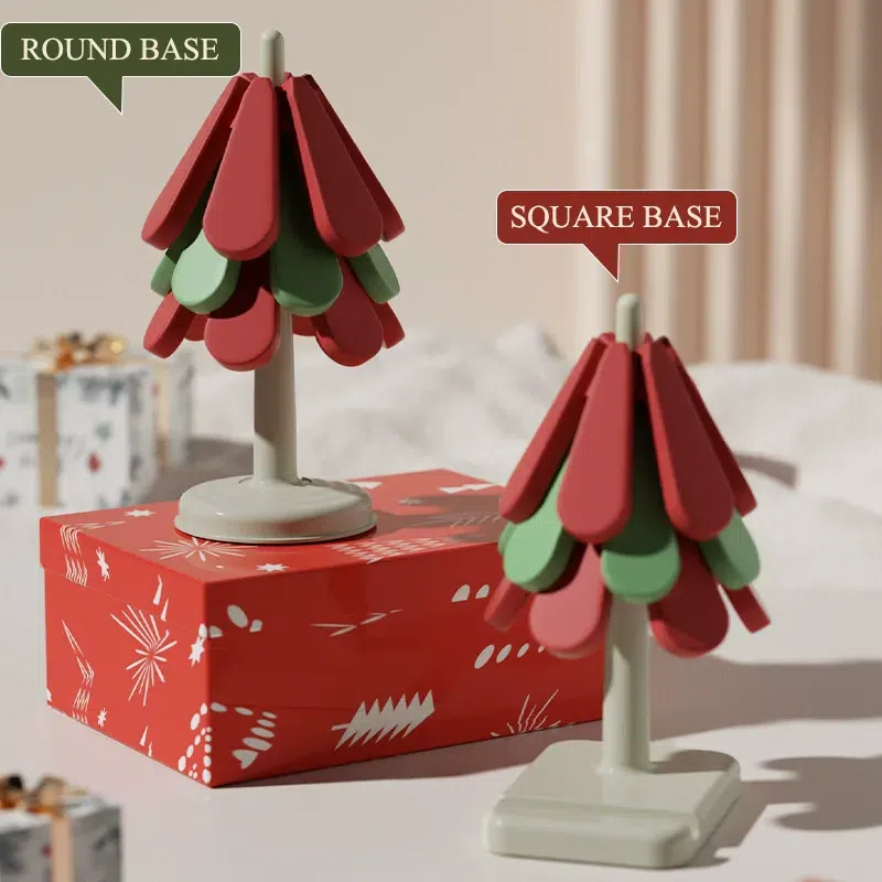 Casserole heat cushion Christmas tree shape square bottom 1 개입