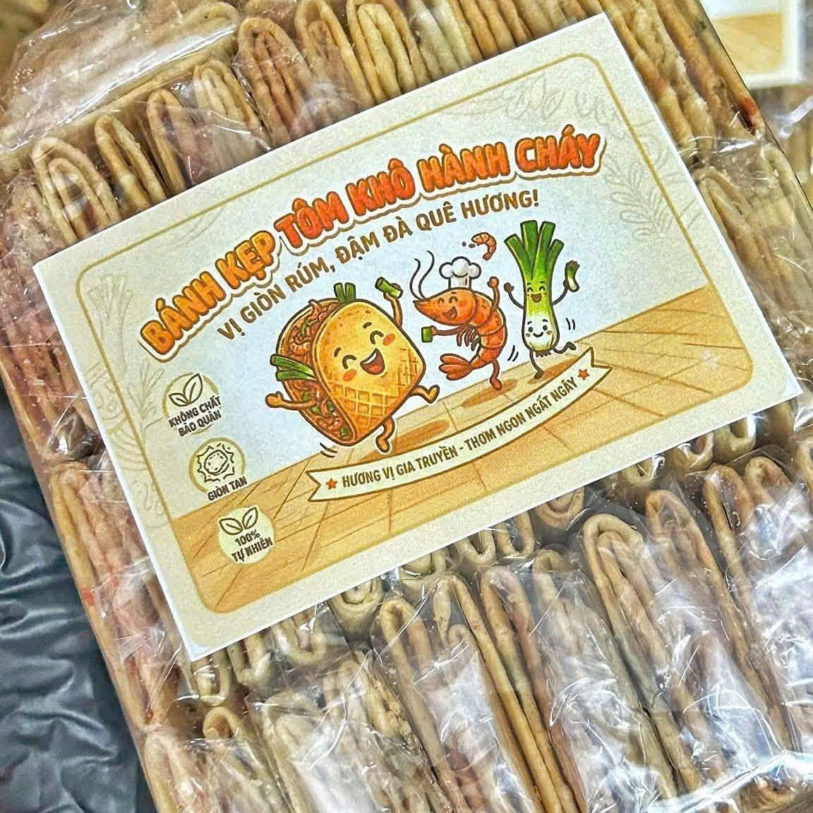 Vietnamese scallion and dried shrimp crispy cracke 1 pack