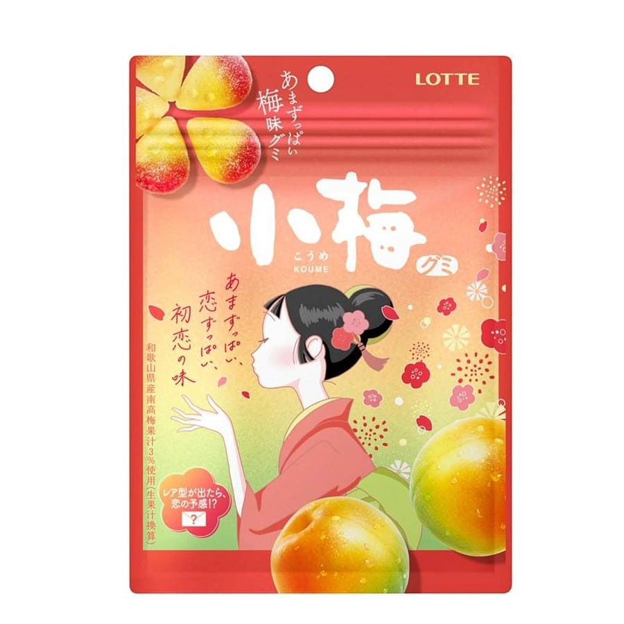 LOTTE 乐天 花瓣形梅子软糖 和山歌县产南高 30 克