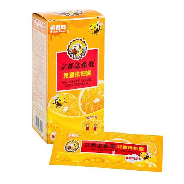 香港 京都念慈菴 兒童枇杷蜜 (香橙味)  15g x 8'S 1 盒