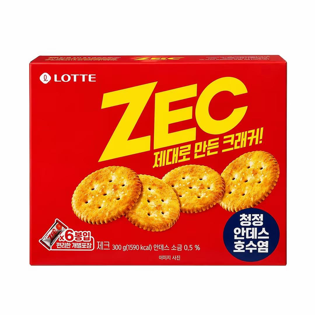 Lotte ZEC Salty Soda Crackers 300g 1 each