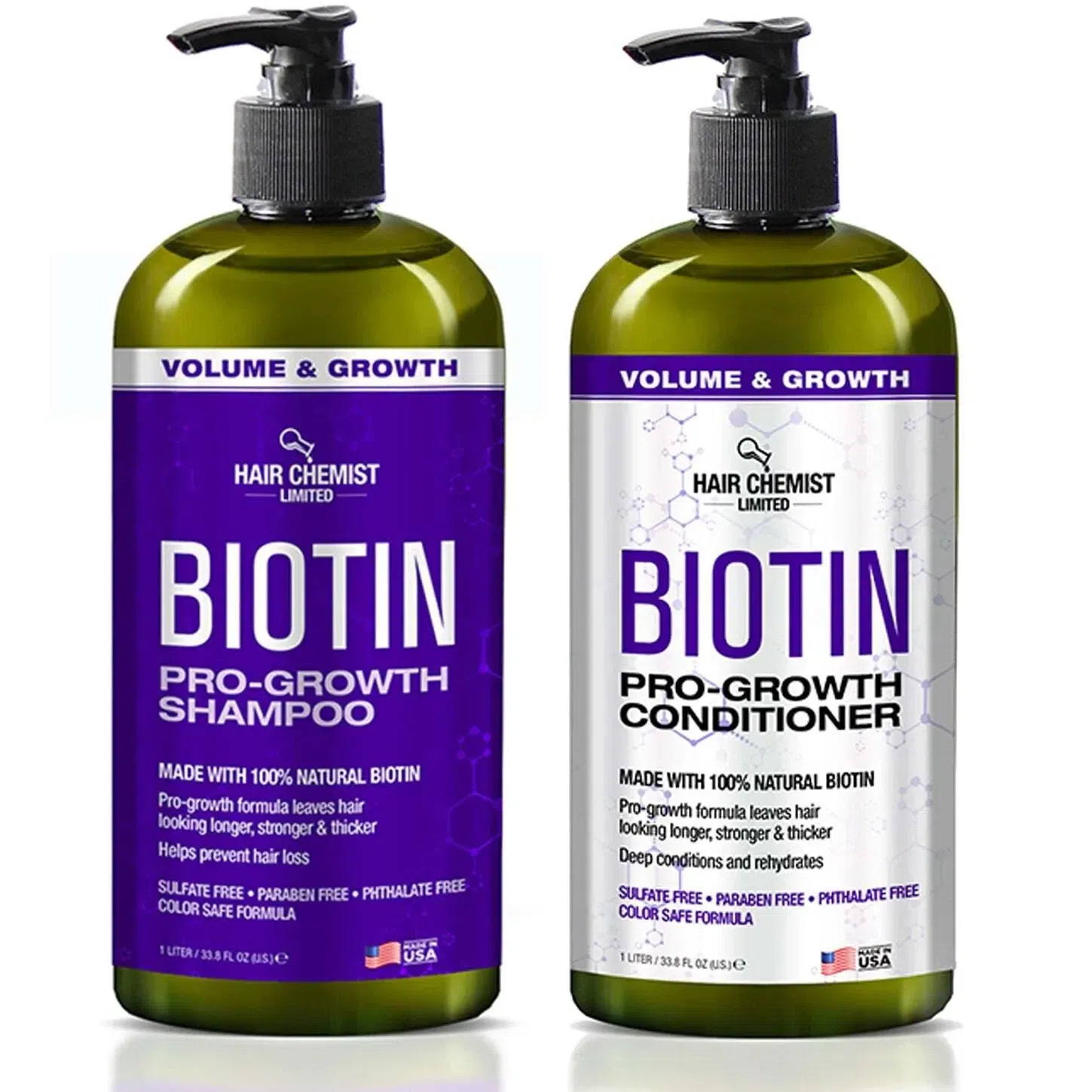 Hair Chemist Biotin Pro-Growth Shampoo & Condition 1 fl.oz