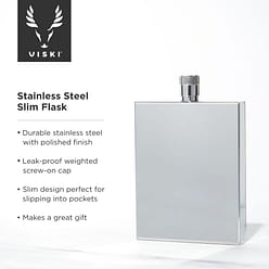 Stainless Steel Slim Flask by Viski® 1 份