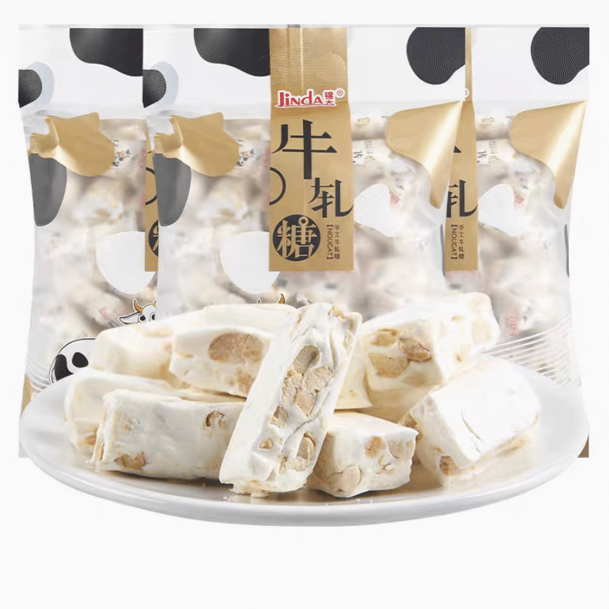 Jinda Peanut Nugat Soft Candy Peanut Sugar Milk Candy 500g 500 グラム