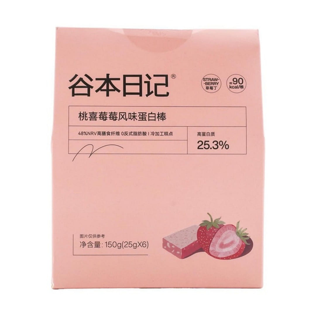 谷本日记蛋白棒#桃喜莓莓风味 代餐饱腹25g*6支 150 克