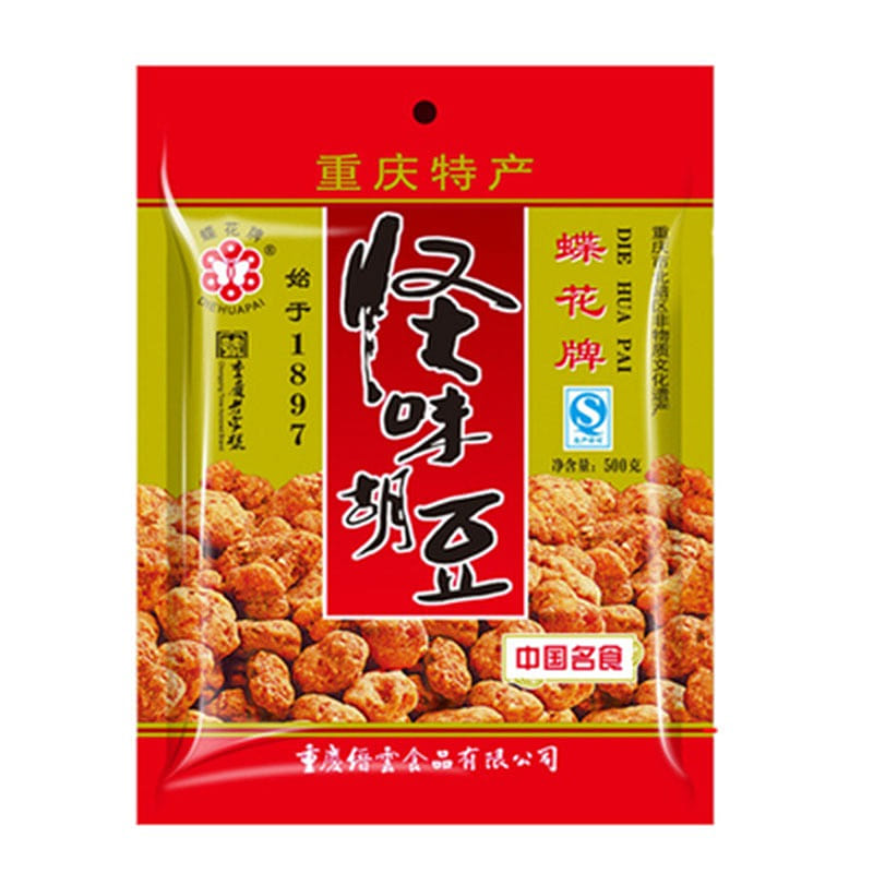 Butterfly brand strange taste Hu dou ma la su Xiang 500 กรัม