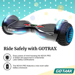 GOTRAX Nova Pro 悬浮滑板,配备 6.5 英寸车轮,双 200W 电机,最高时速可达 6.2 英里 1 份