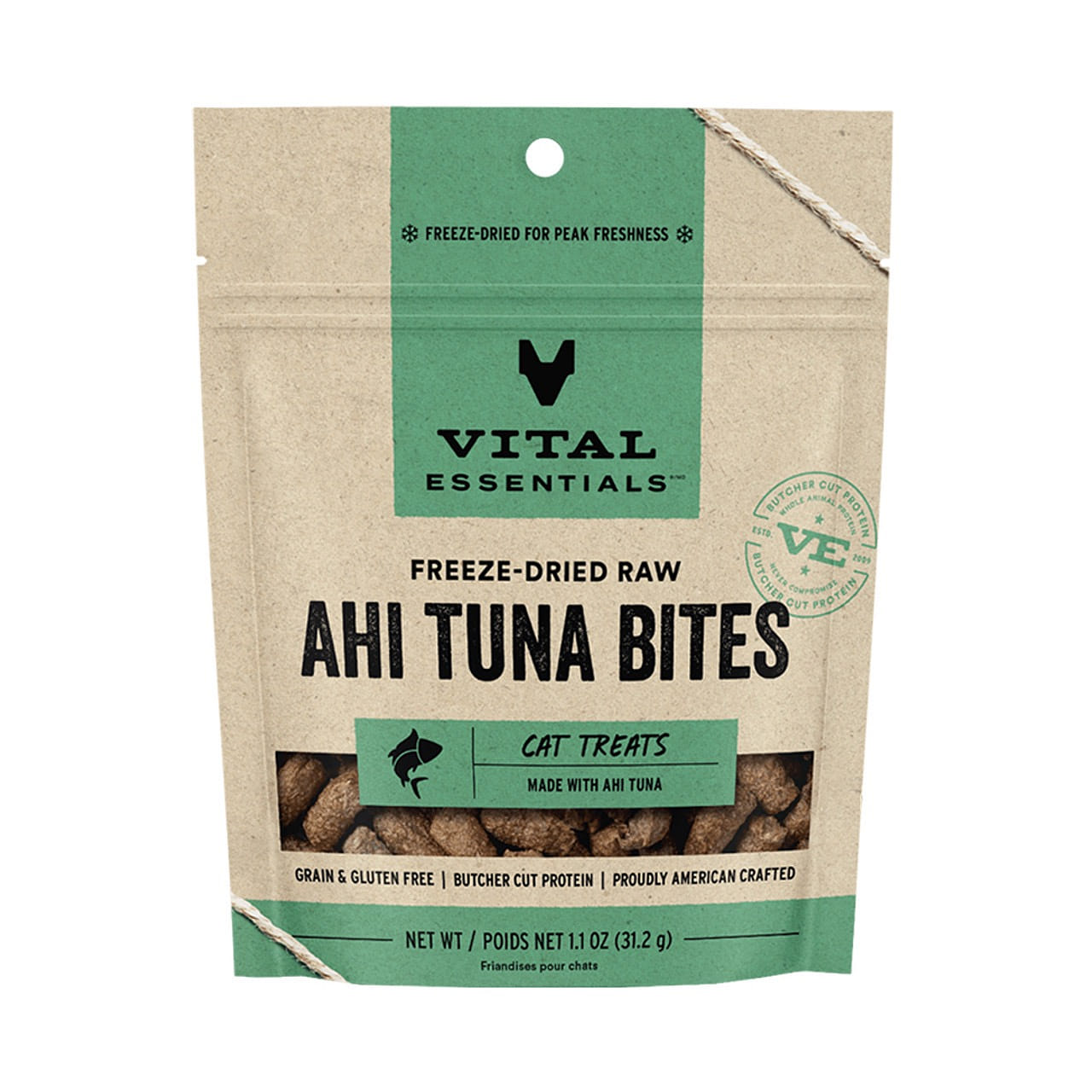 【VITAL ESSENTIALS VE】Cat Freeze-Dried Treats - Ahi Tuna 1.1 oz 1 ส่วน