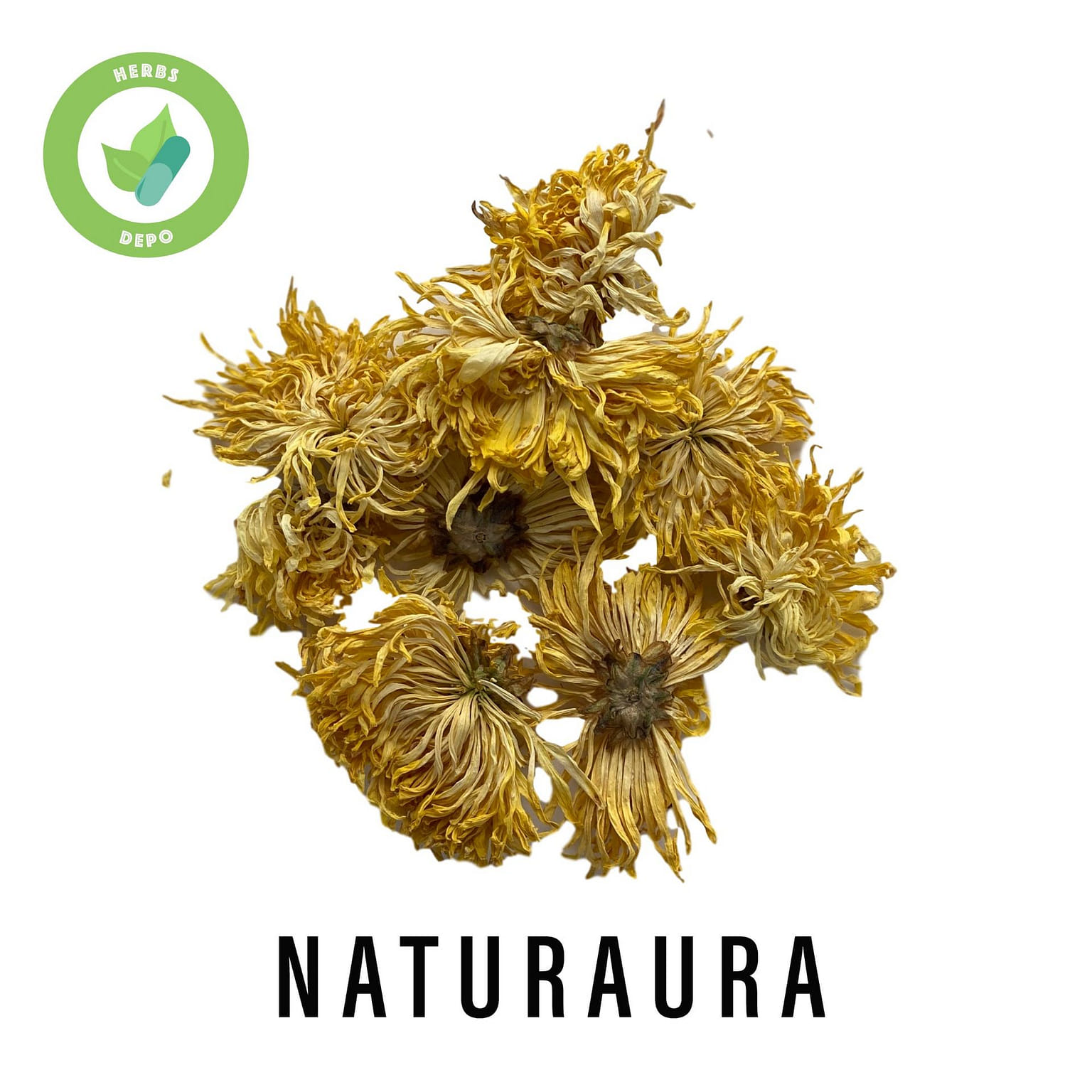 NATURAURA - PREMIUM DRIED GOLDEN CHRYSANTHEMUM - CHRYSANTHEMUM MORIFOLIUM 1 each