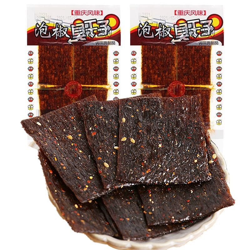 重慶風味 泡椒臭乾子 網紅辣條 20g*5包 100 克