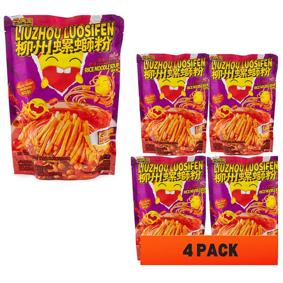 weee_instant_ChoubaoExtraSpicinessRicherSnailRiceNoodles350g*4 350 g
