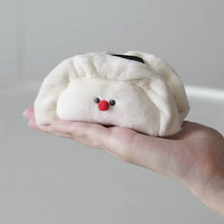 Cute Big Dumpling Plush Shark Clip 1 each