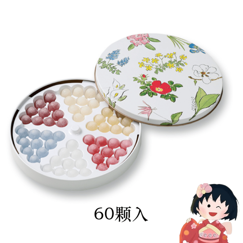 Rokkatei six-color liquor candies 60 pieces 1 케이스