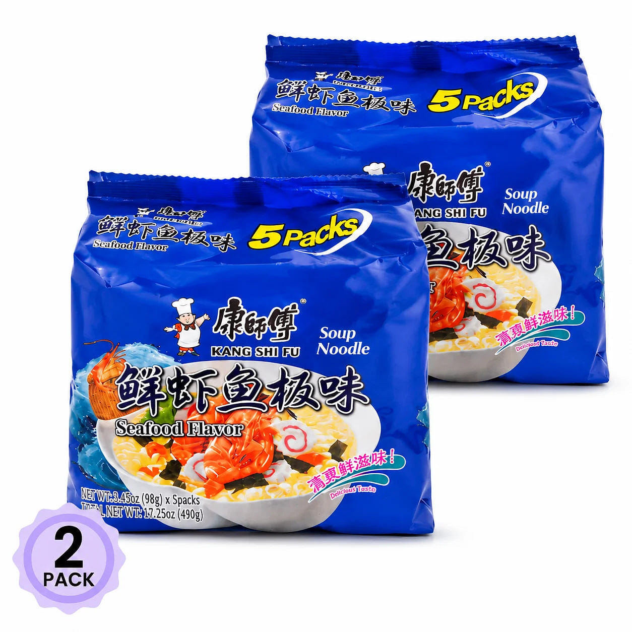 Kangshifu Instant Noodle Seafood 2 Packs 98 g