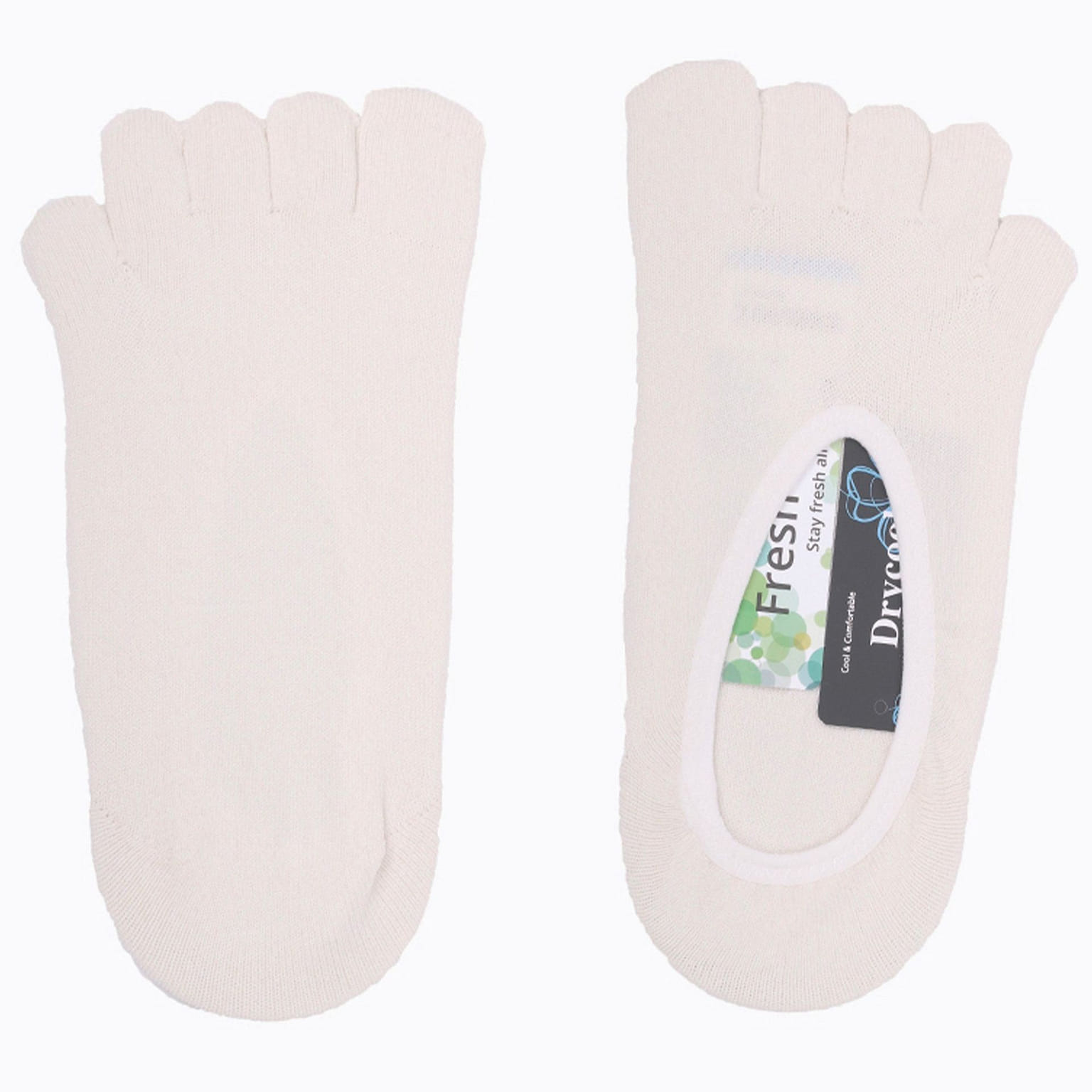FEETO Performance Toe Socks Low Cut-Cream 1 each