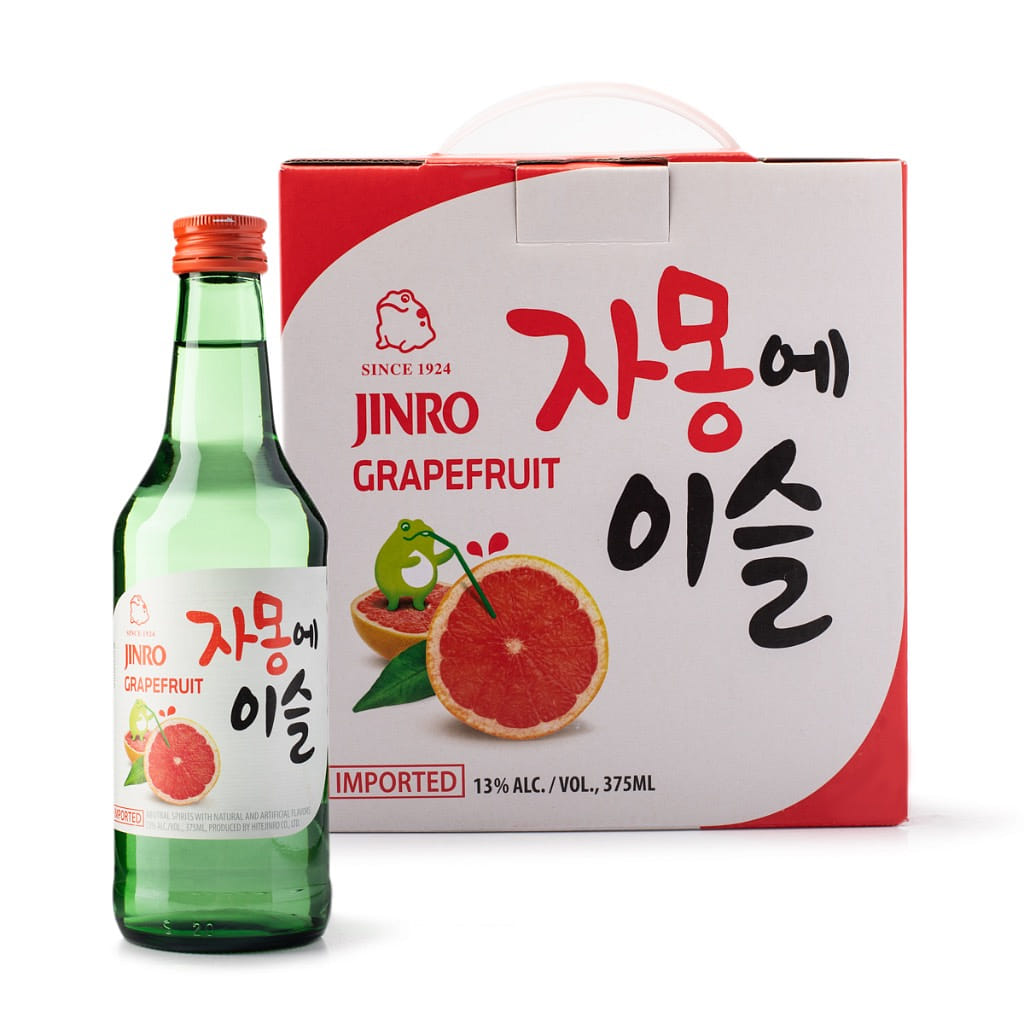 Jinro Chamisul Grapefruit Soju 375ml 6 bottle
