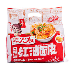 Guangyou Spicy Wide Noodles, Sour Hot Flavor 400 g
