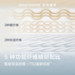 亚朵星球深睡被pro双层被芯控温四季被 免被套设计 9 磅
