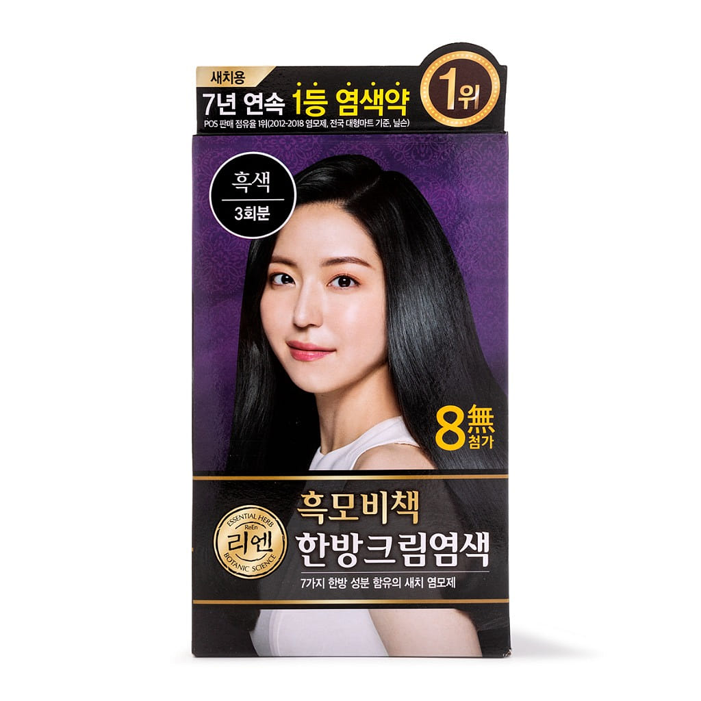 LG 리엔 흑모비책 한방 크림염색 흑색 50 그램