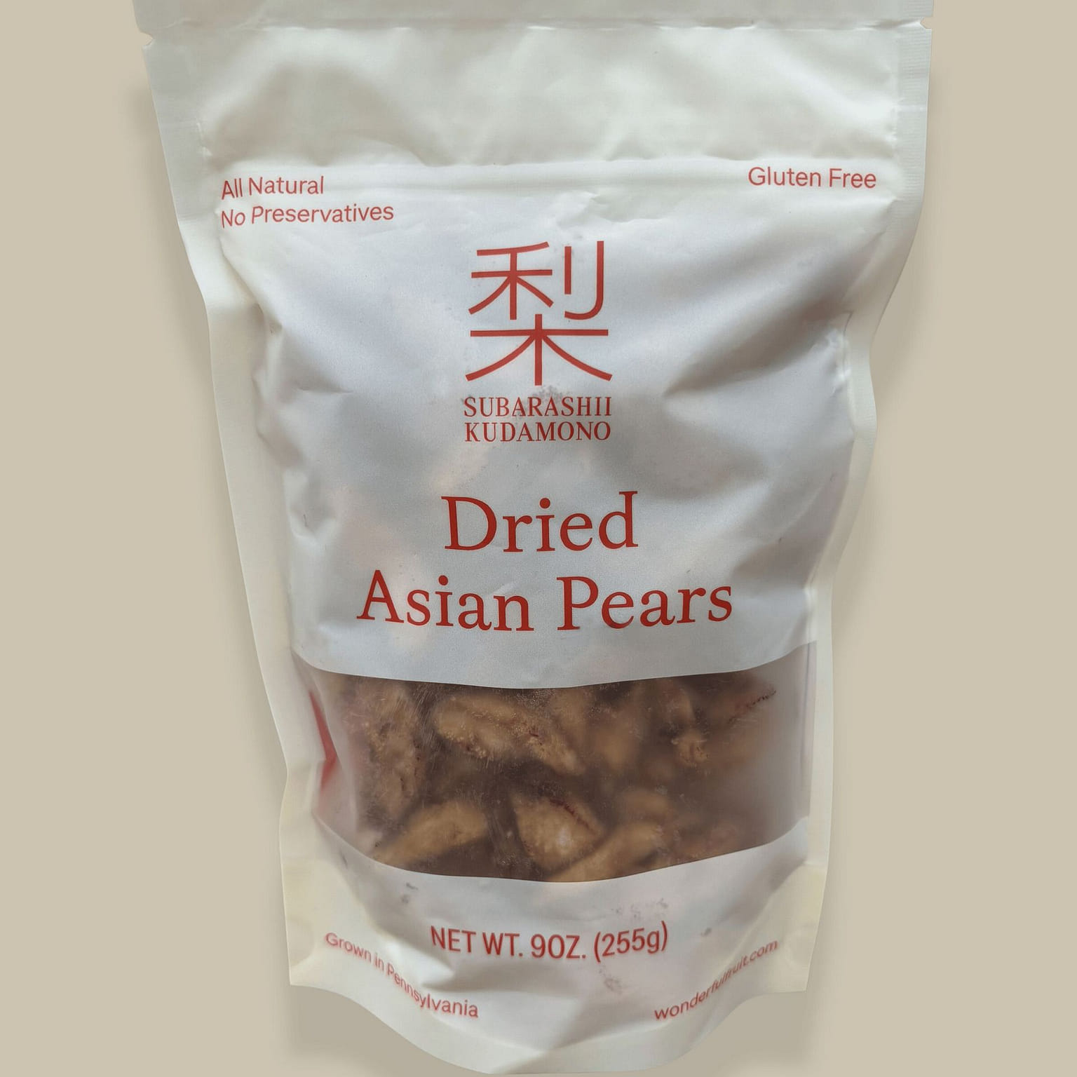 Dried Asian Pears Medium 9 oz